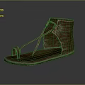 Stylish Brown Leather Open Toe Sandals With Lace Up Ankle High Design