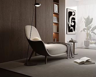 Modern Leisure Chair Study Single Chair Chaise 3d model