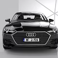 Black Audi Sedan Featuring Sleek Design Shiny Exterior And Alloy Wheels