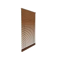 Brown Wooden Vertical Blinds For Home Window Interior Decor And Design 3d model