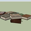 Vintage Books Collection With Various Cover Designs Decorative Patterns And Open Pages