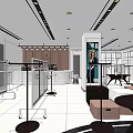 Modern Fashionable Clothing Store Exterior With Illuminated Window Displays And Mannequins