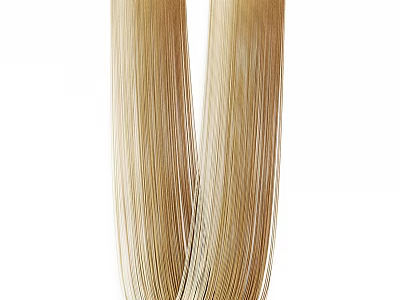 Elegant Decorative Hanging Decor With Slender Golden Threads And Dangling Design 3d model