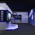 BEYOND MAX Exhibition Booth With Large Screen Ring Light And Modern Seating Area