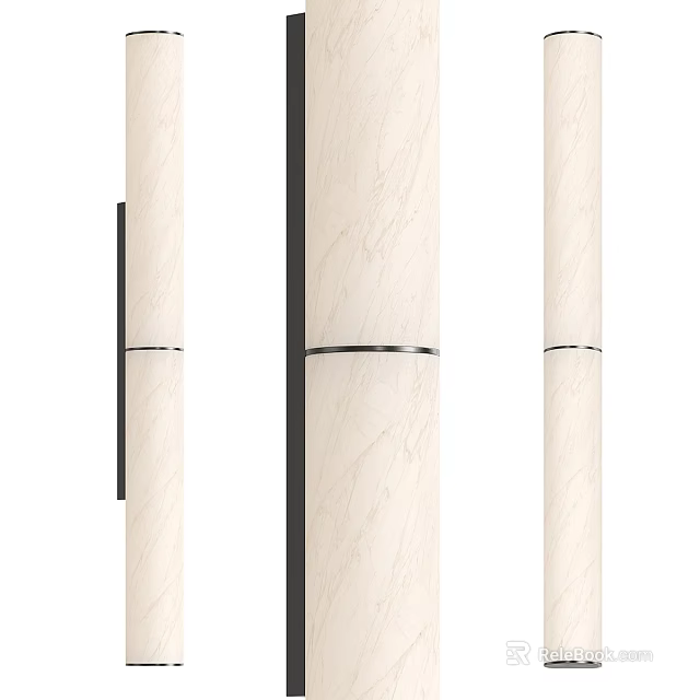 Elegant Modern Wall Lamps With Marble Texture And Sleek Contemporary Design 3d model 