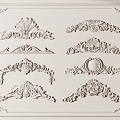 French carved plaster 3d model