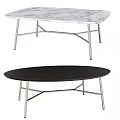 Modern Coffee Tables with Marble Wooden and Black Tops and Metal Legs in Various Designs