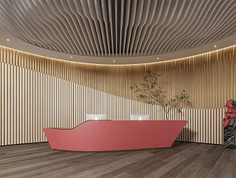 Modern Front Desk 3d model