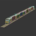 Modern train High-speed rail Subway car EMU 3d model