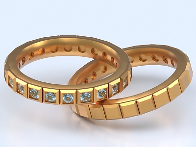 Bracelet Ring Gold Ring Jewelry Gold Ornaments Jewelry Ornaments Bracelet 3d model