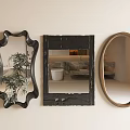 Ancient Silent Mirror Ancient Silent Wind Mirror Ancient Silent Mirror Bathroom Mirror Decorative Mirror 3d model