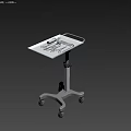 Sturdy Height Adjustable Wheeled Medical Instrument Cart With Tray For Tools