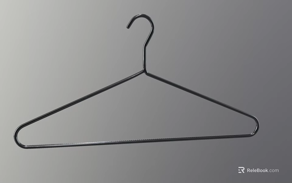 Sturdy Metal Clothes Hanger with Simple Design for Wardrobe Organization 3d model