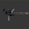 Browning Machine Gun Browning Gatling White Machine Gun Machine Gun Bullet Military 3d model
