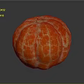 Peeled Orange With Vibrant Orange Color And Textured Skin On Gray Background