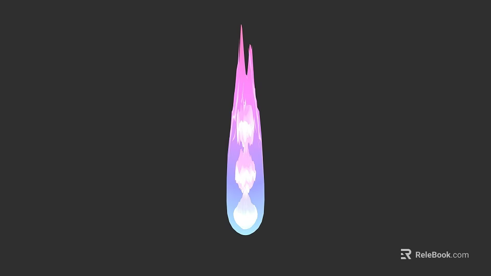 Modern Industrial Processing Equipment With Gradient Blue Pink Flame Design 3d model 