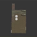Wooden Stilt House with Upper Deck Featuring Hammock Water Bucket And Drying Clothes