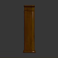 Traditional Wooden Cabinet With Double Panel Door And Ornate Base Design