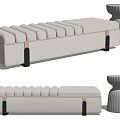 Modern Bed End Stool Sofa Stool Low Stool 3d model