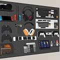 Digital combination game equipment computer keyboard wireless headset game machine hole board 3d model