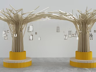 Modern pillar package pillar shape 3d model