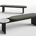 Leather Bench Bed End Stool 3d model