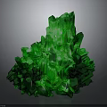 Natural Green Stone Crystal With Shiny Surface And Intricate Structure