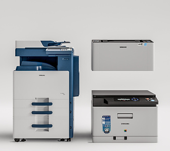 Modern printer combination 3d model