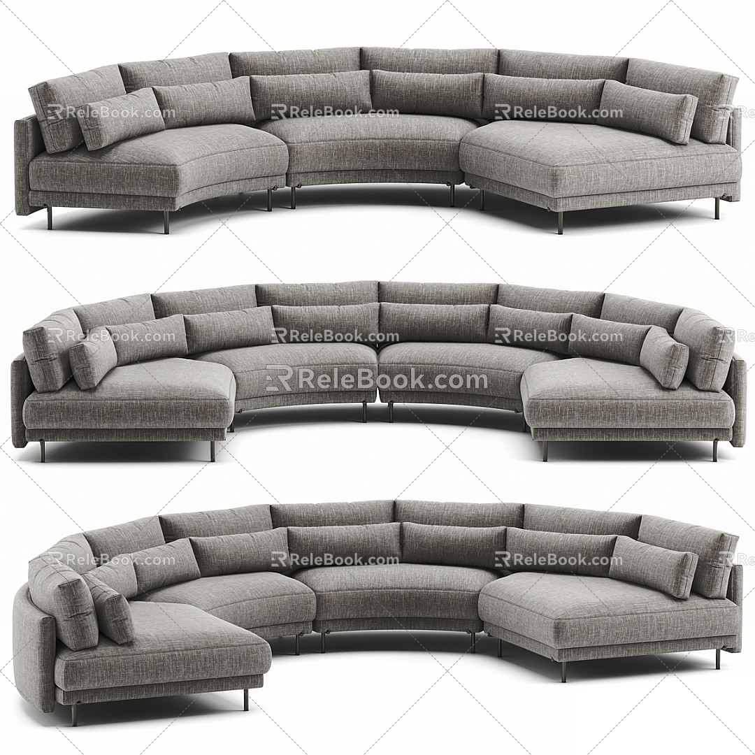 Modern Simple Double Sofa Sofa Simple Double Sofa 3d model