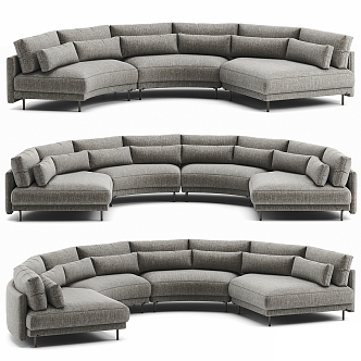 Modern Simple Double Sofa Simple Double Sofa 3d model