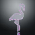 Pink Flamingo Neon Sign Decoration With Modern Design And Reflective Surface