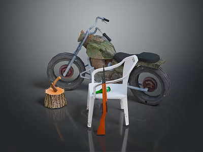 Motorcycle Two-wheeled Motorcycle Cross-country Motorcycle Road Race Motorcycle Motor Vehicle Transport 3d model