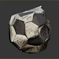 Handmade Decorative Polyhedron With Handwritten Notes On White Purple Surfaces For Daily Life 3d model