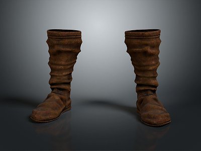 Men's Boots Old Boots Old Leather Boots Old Rain Boots Men's Leather Boots Men's Leather Shoes Pointed Leather Boots Fashion Leather Boots 3d model