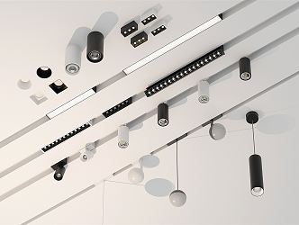 Modern spotlights 3d model