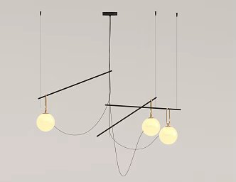 Light Luxury Chandelier 3d model