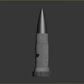 Tall Pointed Rocket Model with Base Structure for Cosmic Space Exploration