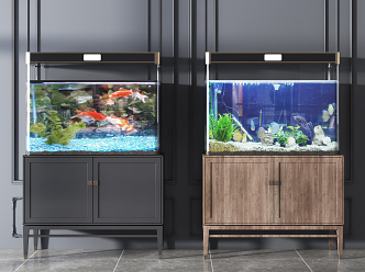 Modern Fish Tank Fish Tank Aquarium Combination 3d model