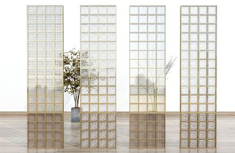 Modern Glass Tile Glass Partition Changhong Glass Crystal Tile Glass Screen Art Glass 3d model