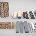 Industrial Equipment Including Metal Profiles Steel Pipes And Wooden Planks For Manufacturing