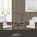 Modern leisure sofa combination leisure chair combination 3d model