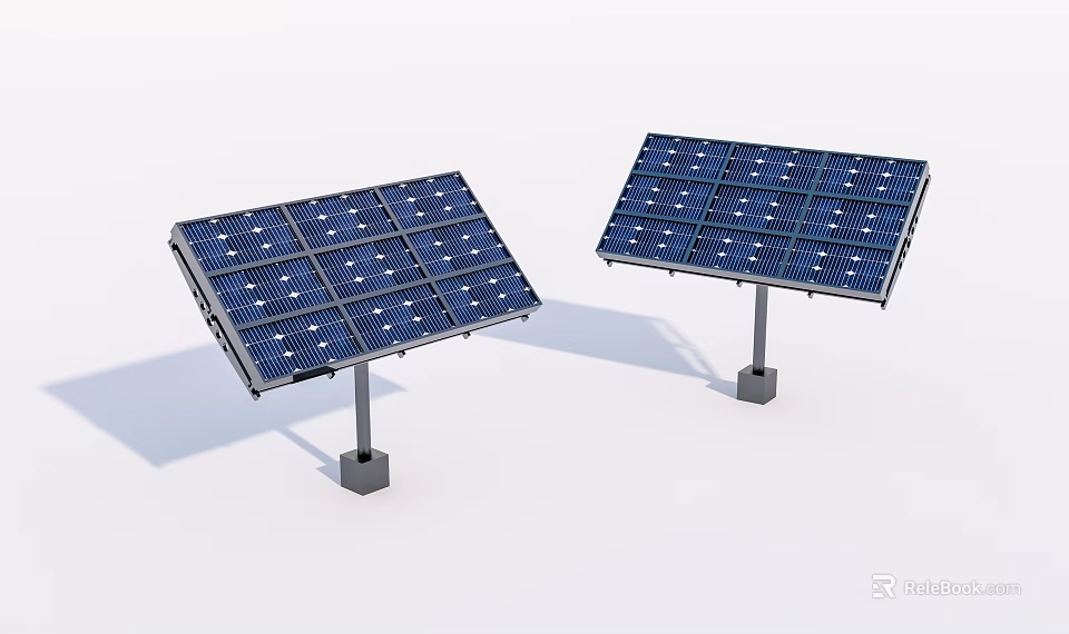 High Efficiency Solar Panels as Daily Electrical Appliances for Home Renewable Energy Use 3d model 