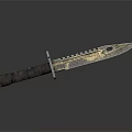 Handcrafted Vintage Engraved Knife With Wooden Handle And Ornate Metal Blade