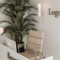 Modern Reception Desk Front Desk 3d model