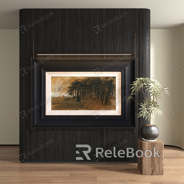 Abstract Hanging Paintings model