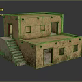 Two Story Traditional Residential Building With Earth Toned Exterior Stairs And Windows