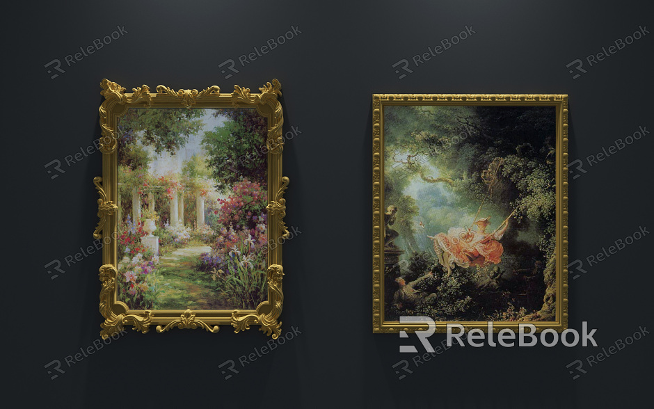 European Landscape Painting Hanging Painting model