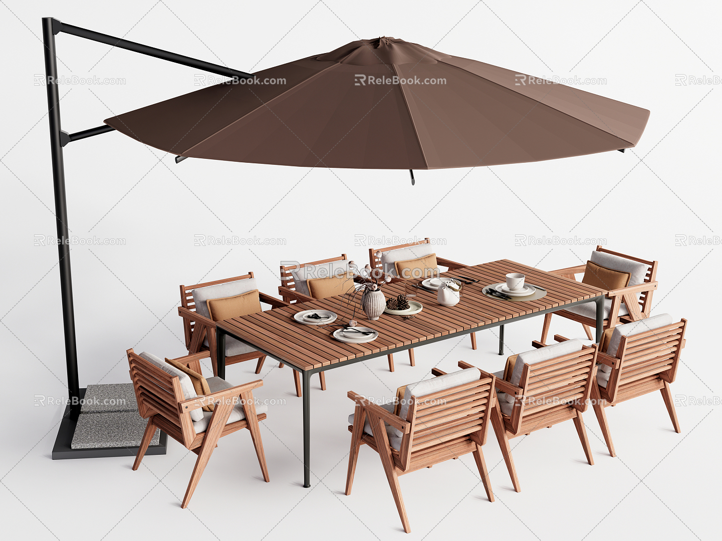 Modern Outdoor Table and Chair Outdoor Table and Chair Combination Outdoor Dining Table and Chair Outdoor Chair 3d model