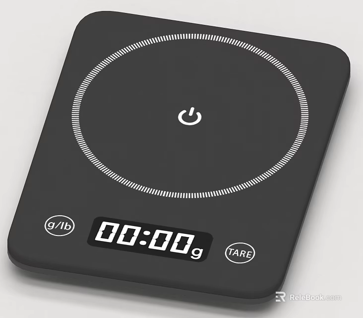 Smart Digital Kitchen Scale with Display Unit Conversion and Tare Function for Precise Food Measurement 3d model 