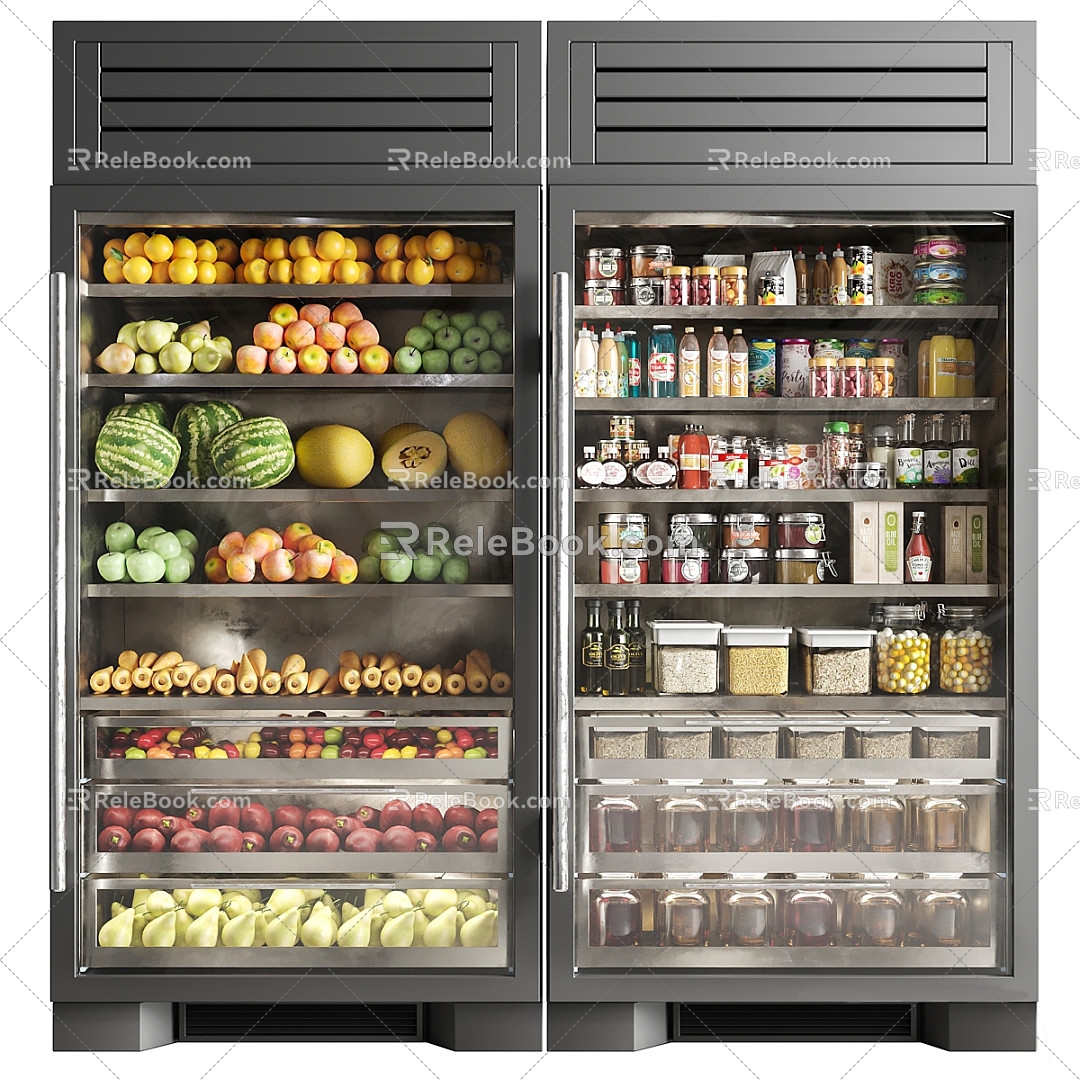 Modern Refrigerated Cabinet Fruit Refrigerated Cabinet Commodity Refrigerated Display Cabinet 3d model